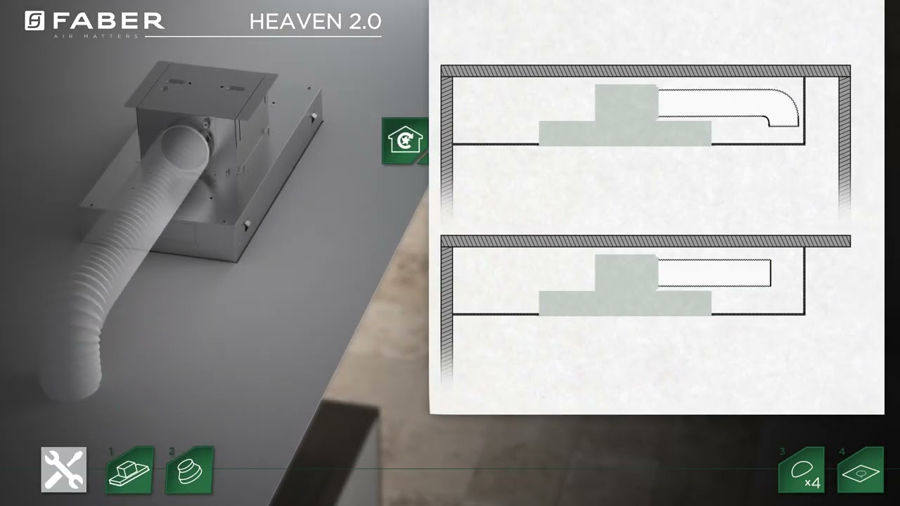 Faber HEAVEN 2.0 páraelszívó telepítése