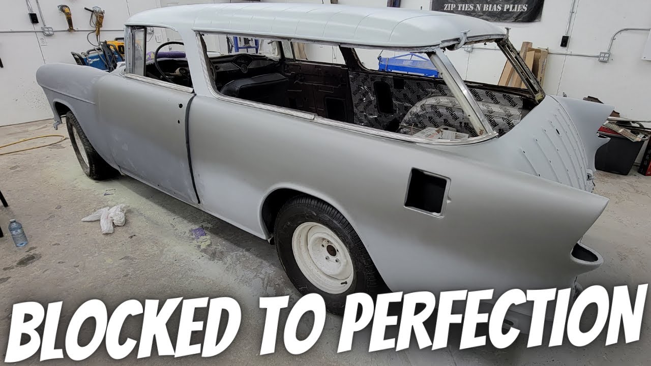 Using Guide Coat For A Perfectly Straight Panel - Plus Final Paint Choice On My 1955 Chevy Nomad