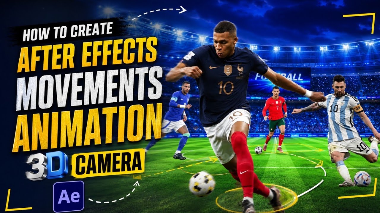 How to Create After Effects Movements Animation with 3D Camera | #aetutorial