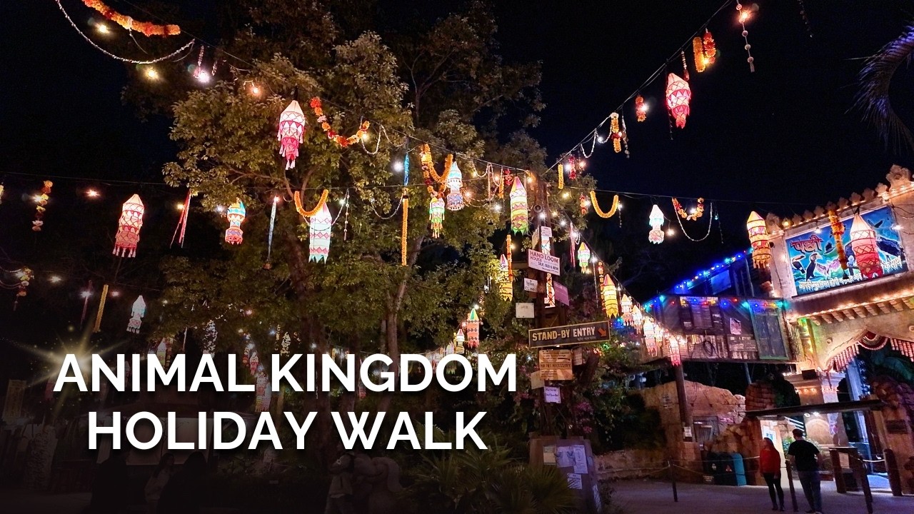 Disney’s Animal Kingdom Holiday Walk | 4K POV Stroll
