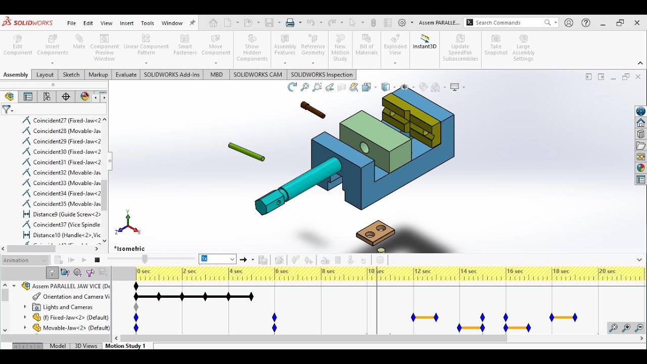 Animation PARALLEL JAW VICE