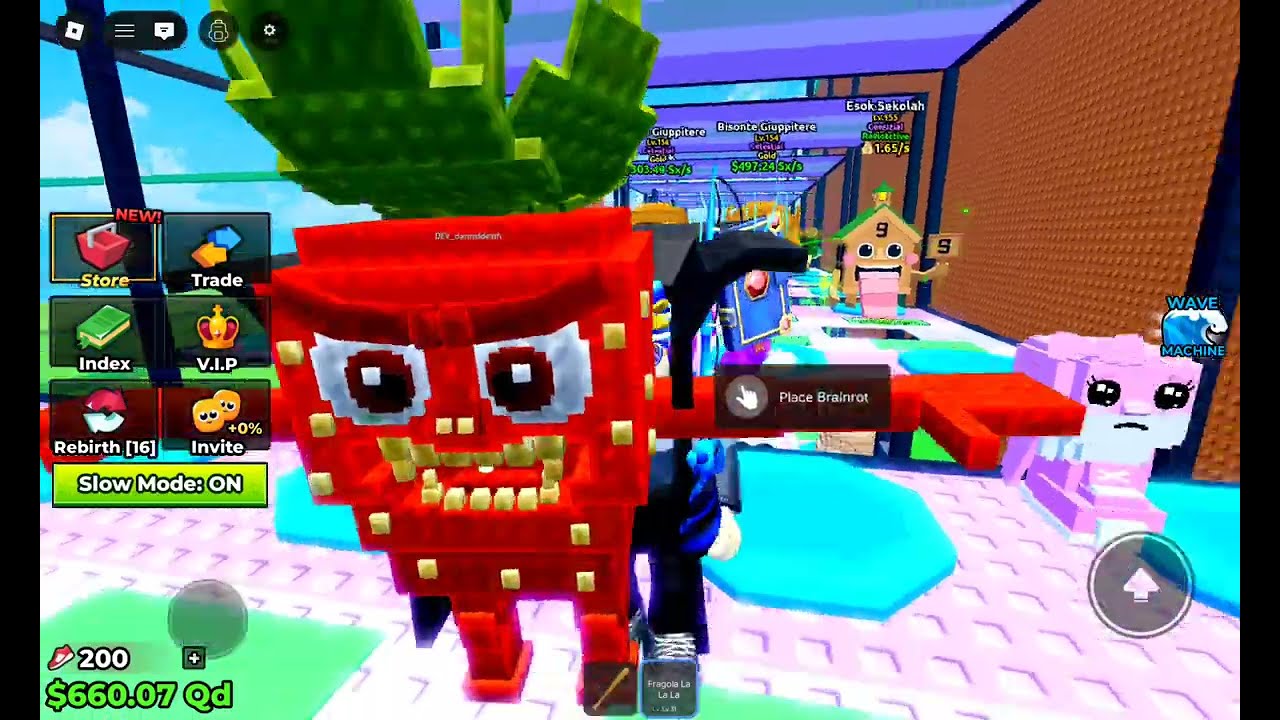 Playing escape tsunami for brainrot...