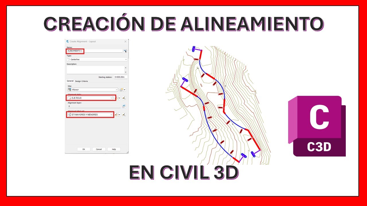 📚 CIVIL 3D: CREACIÓN DE ALINEAMIENTO