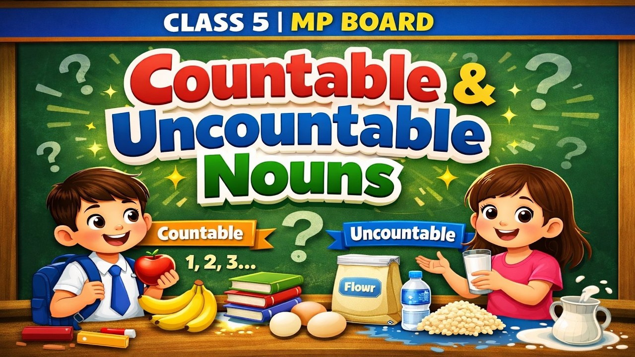 Countable and Uncountable Nouns | Class 5 MP Board English Reader | Exam तैयारी