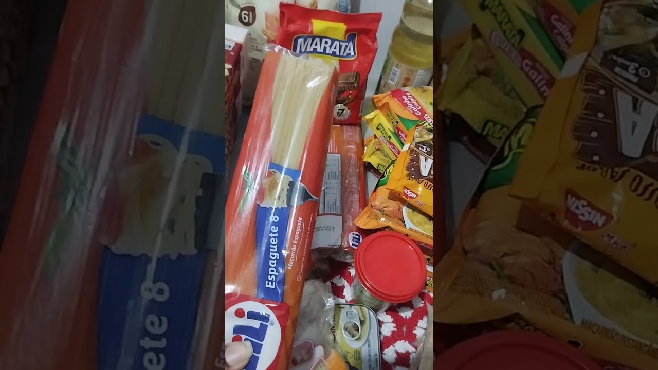 Compra de comida do mês, venham vê minha comprinha no valor de R$ 1.000,00 