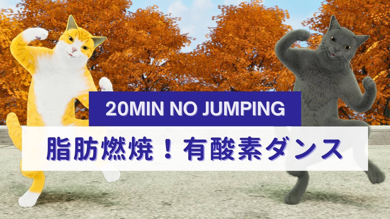 【20秒運動10秒休憩】 ジャンプなし＆スクワットなし！20分脂肪燃焼🔥有酸素ダンス😸