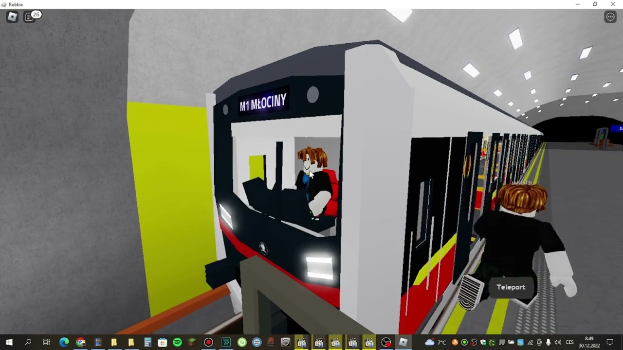 Warsaw Metro Roblox Linka M1 Kabaty - Młociny Škoda Varsovia + Zapowiedzi (Hlášení)