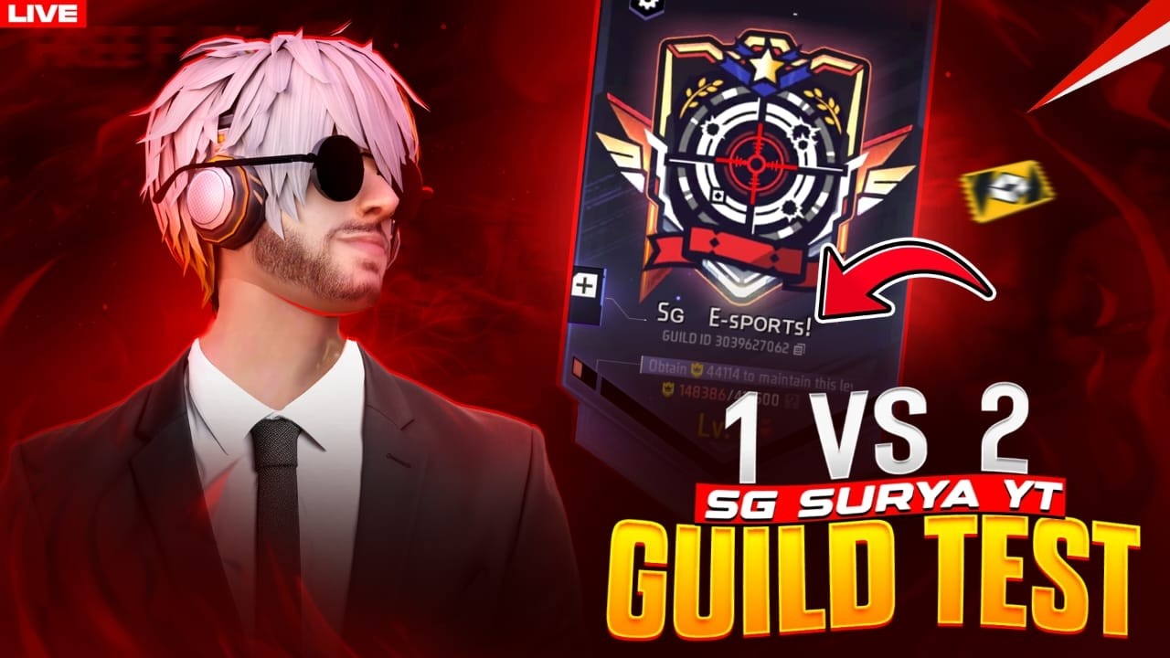 🔴GUILD TEST 1VS 4  AND OP RECTION   DAY 40  SHYAMA FF IS LIVE  #livestream #freefirelive #shortslive