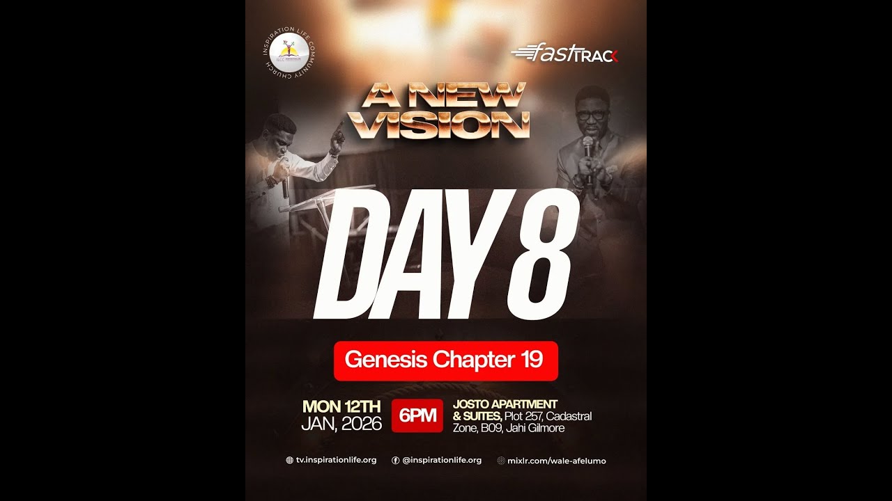 FASTTRACK PRAYER & FASTING | A NEW VISION | DAY 8 | 12TH JAN. 2026