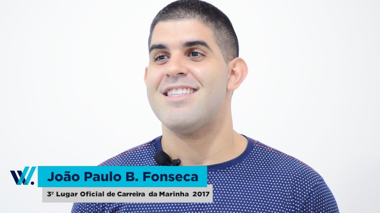 João Paulo B. Fonseca | Enfermeiro | Aluno WCursos | 3º Lugar Oficial de Carreira da Marinha