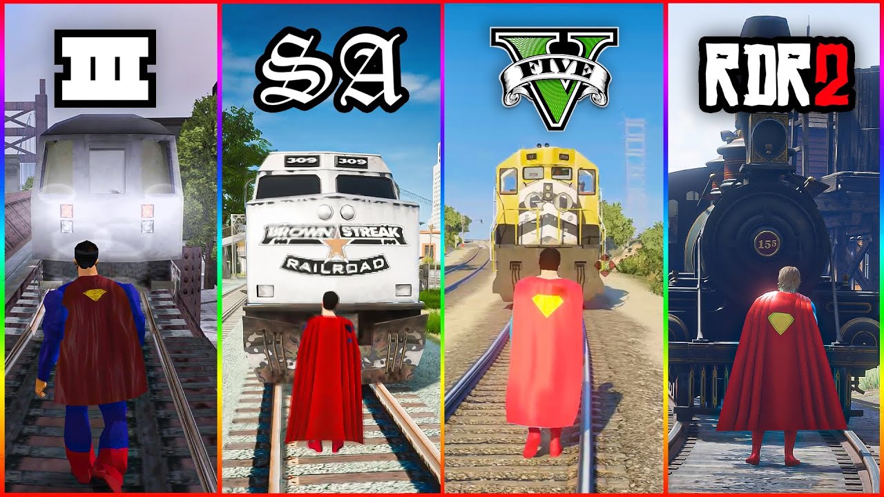 Can Superman Stop the Damn Train in GTA & RDR Games