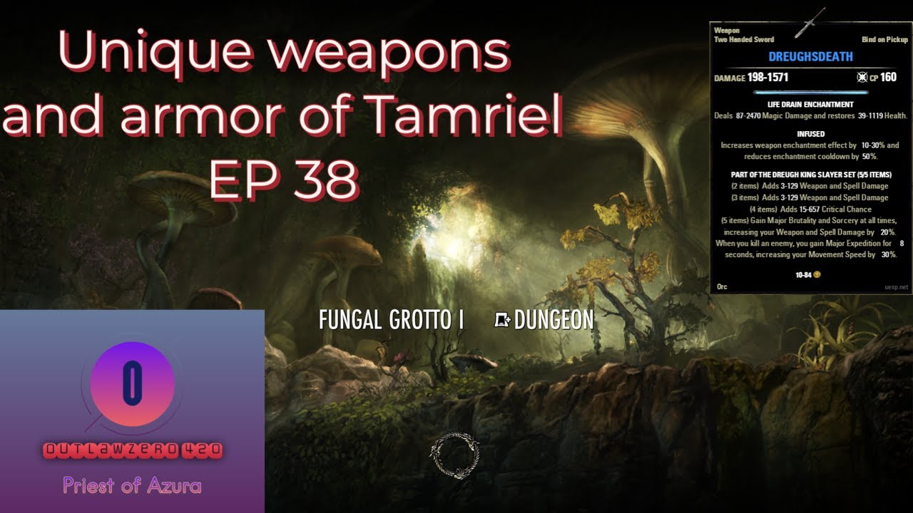 Unique Weapons and Armors of Tamriel EP 38 DREUGHSDEATH (THE DREUGH KING SLAYER SET)