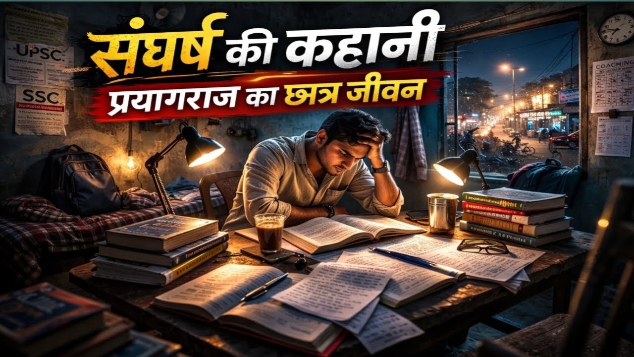 संघर्ष की कहानी प्रयागराज का छात्र जीवन, Story of struggle student life of Prayagraj. 