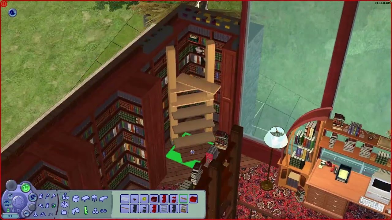 Sims 2 decorating 2 floors high library | 2-хэтажная библиотека| no CC