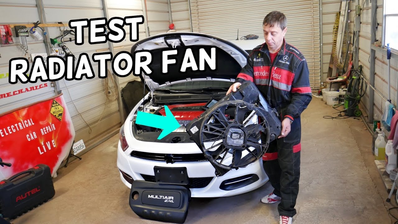 HOW TO TEST RADIATOR COOLING FAN AND RADIATOR FAN MODULE DODGE DART, CHRYSLER 200