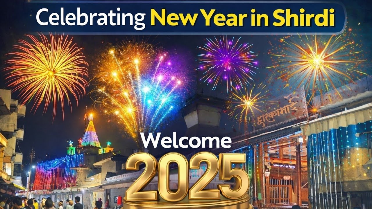 New Year 2025: Shirdi Welcomes New Year with Sai #saibaba #aaosaibijlee #shirdi