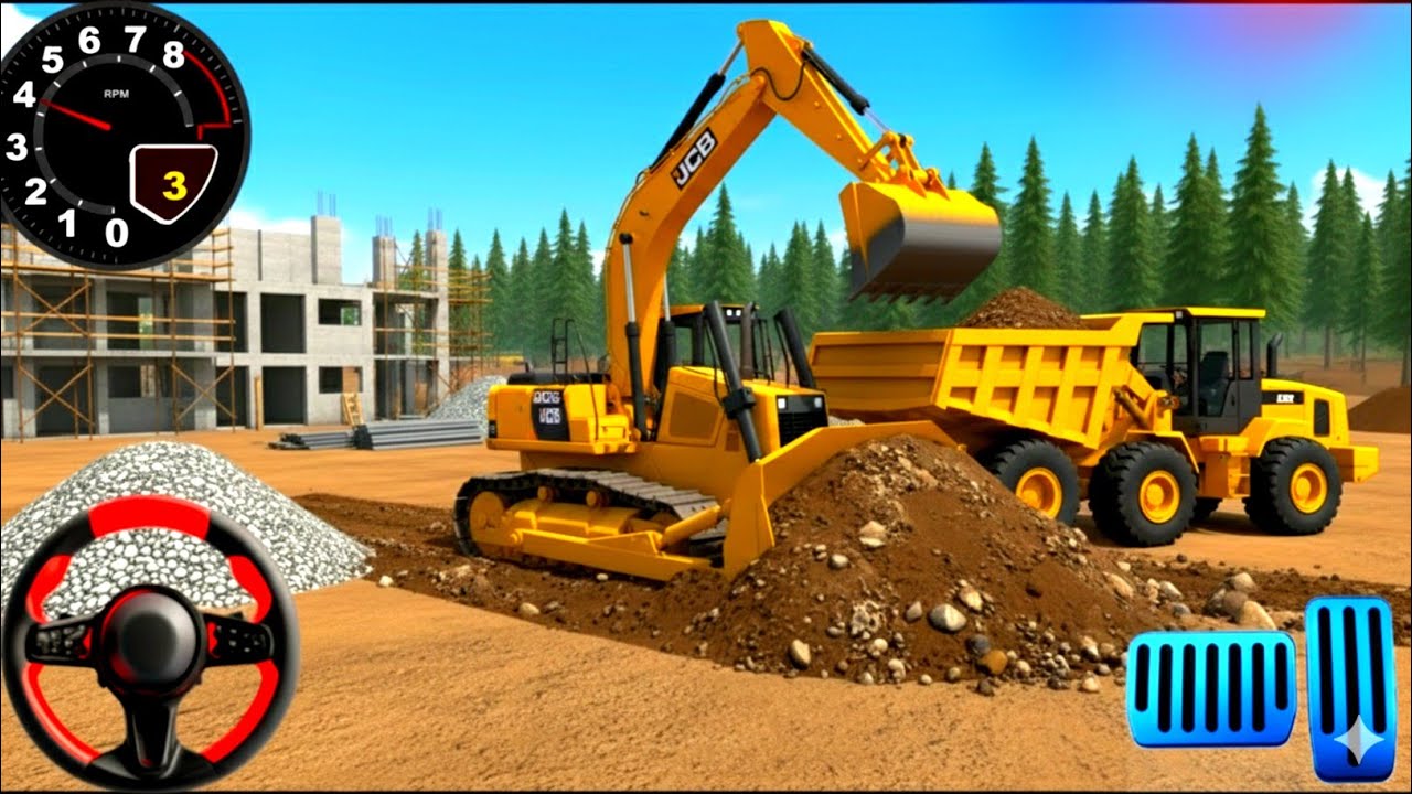 🚧🚜City Road Construction Simulator 3D 🚧 | Heavy Excavator & Truck (Android Gameplay)