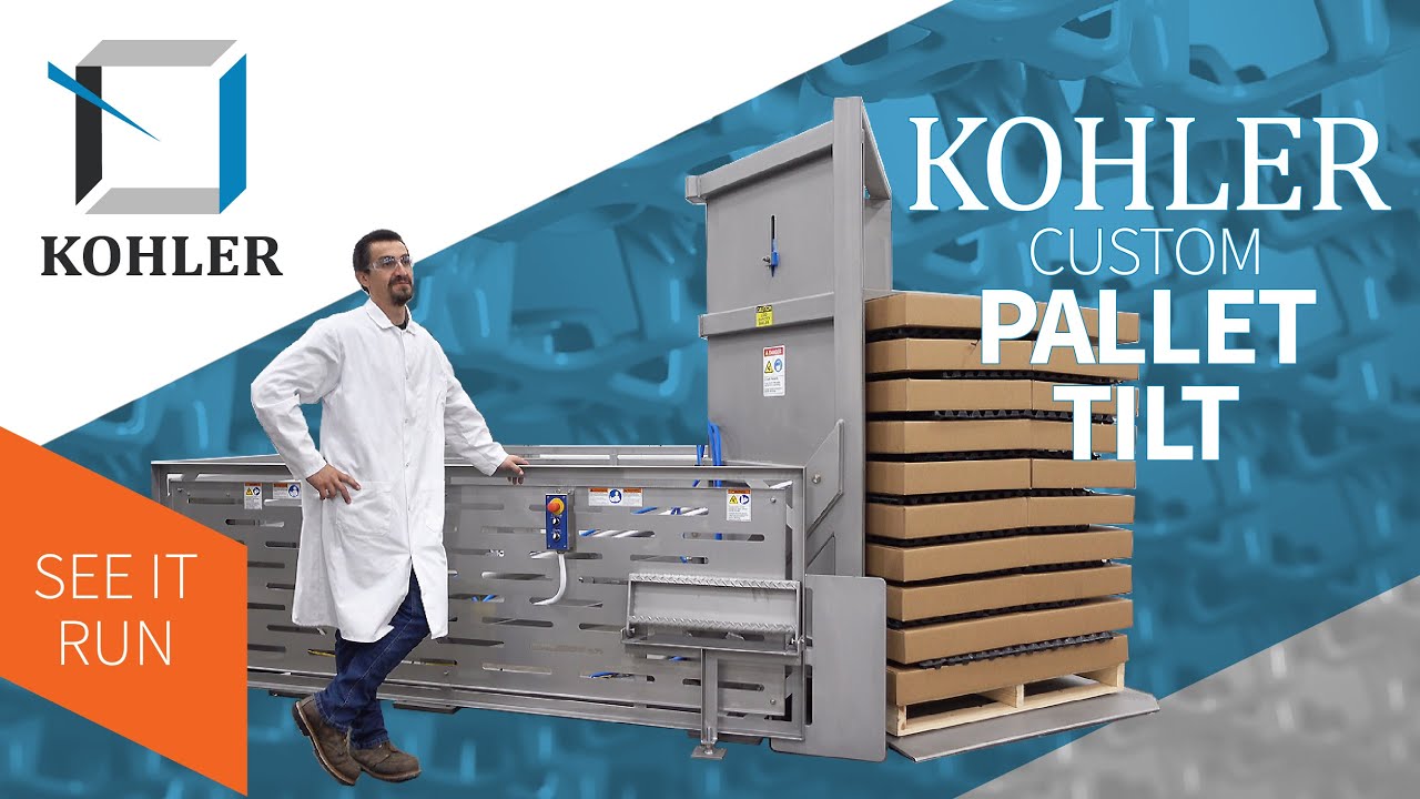 Remove Freezer Spacers without Re-Palletizing: Kohler Industries Pallet Tilt