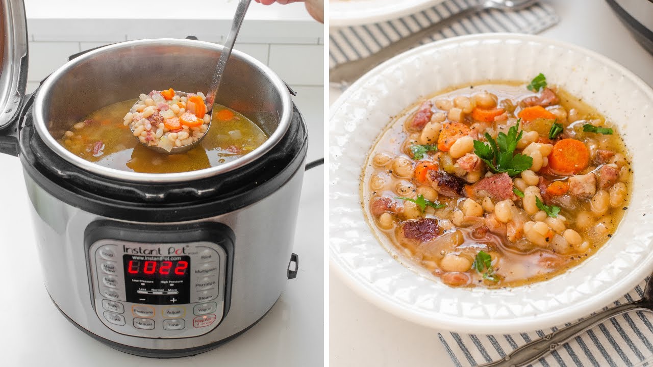 Easy Instant Pot Ham and Bean Soup