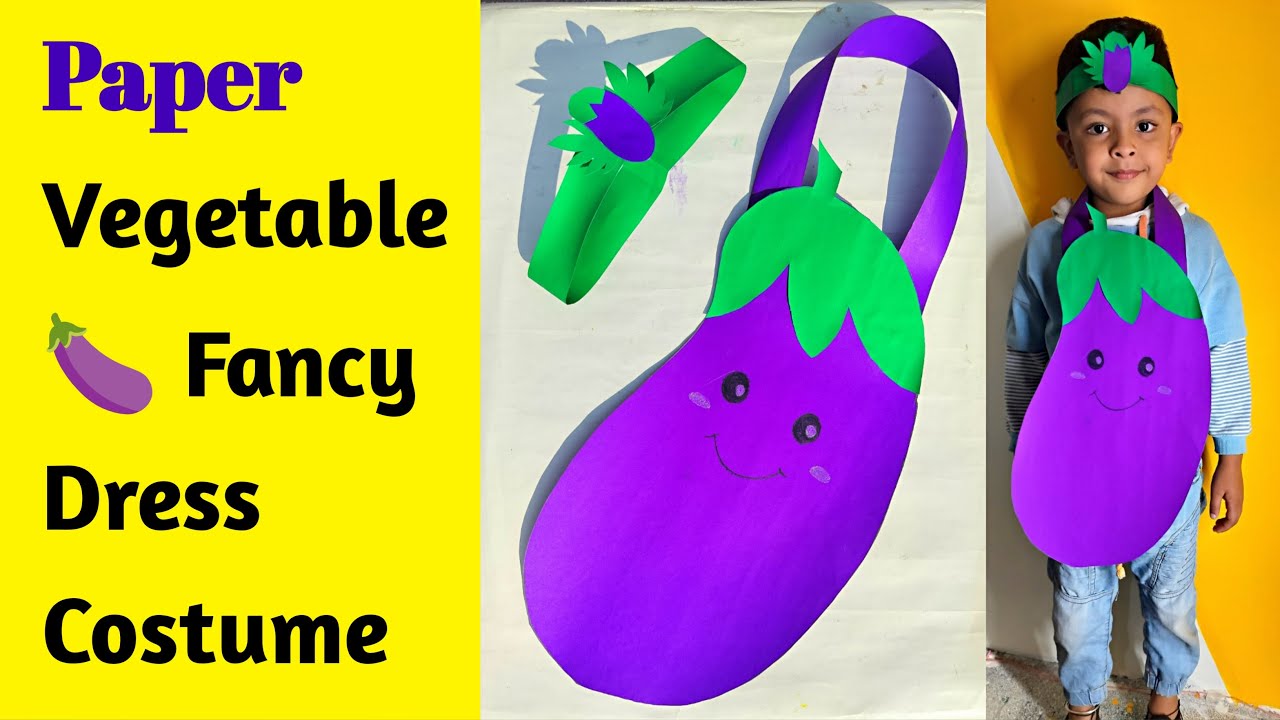 How to make Brinjal🍆Fancy dress for Kids/ Vegetable Fancy Dress Costume #vegetables #diy #fancydress