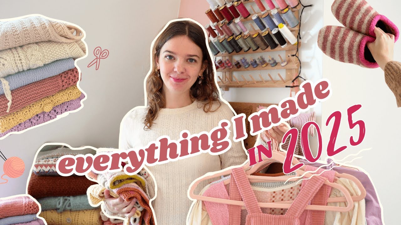 Всё, что я сделала в 2025 году! (Вязание спицами, крючком и шитьё) 💗