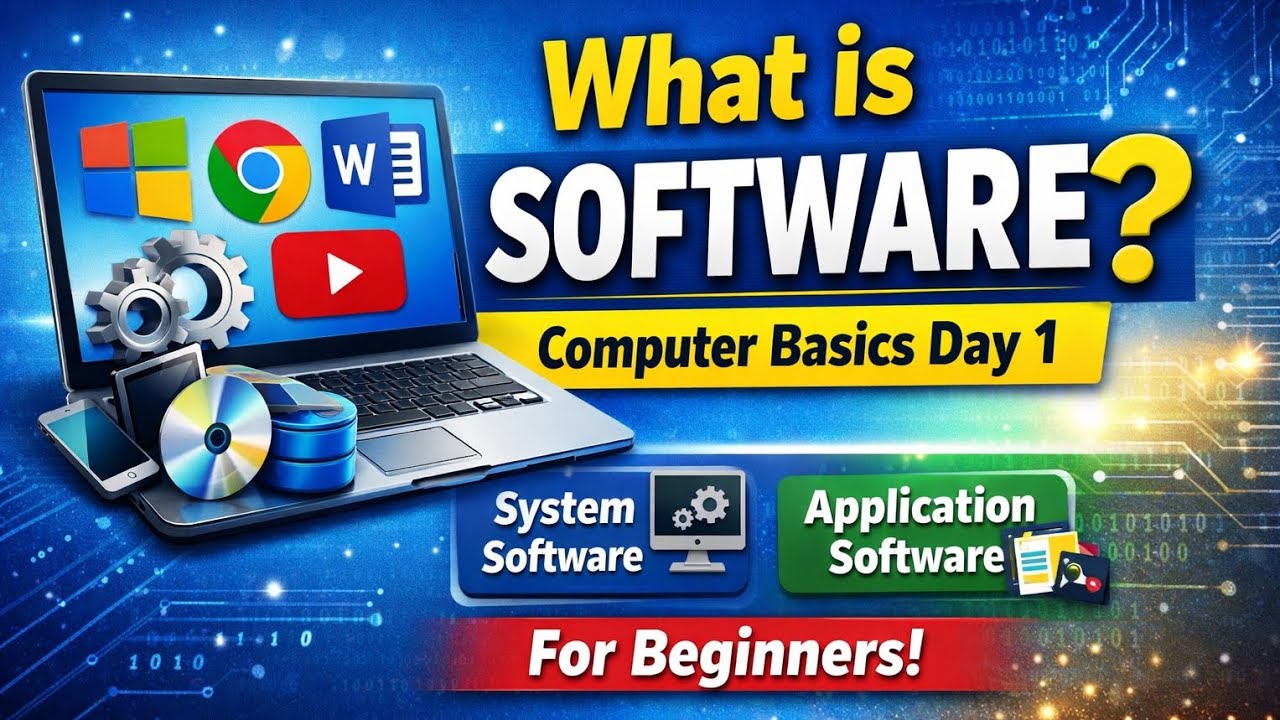 What is Software? | Types of Software Explained | Computer Basics Day 1
