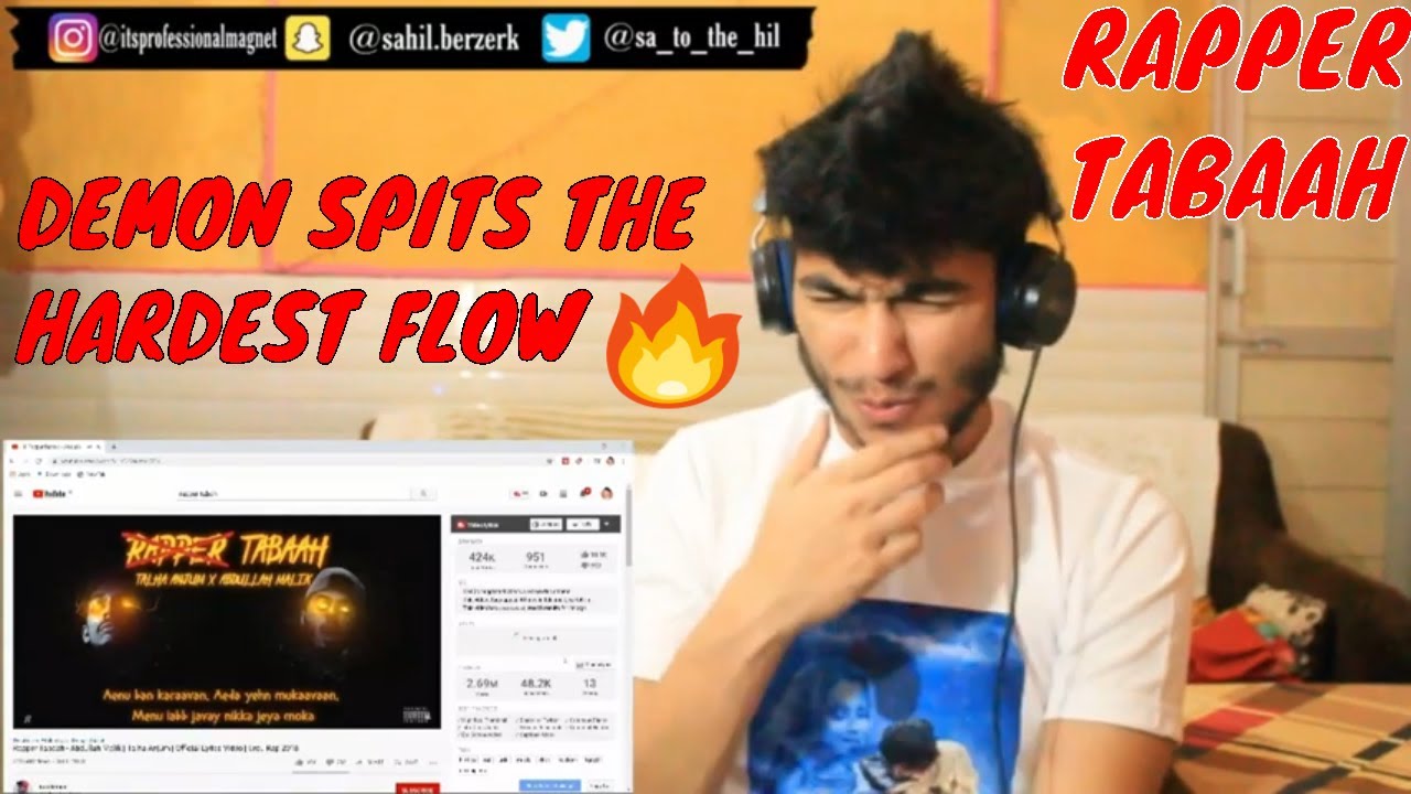 Rapper Tabaah - Abdullah Malik | Talha Anjum | Lyrics Video | REACTION | PROFESSIONAL MAGNET |