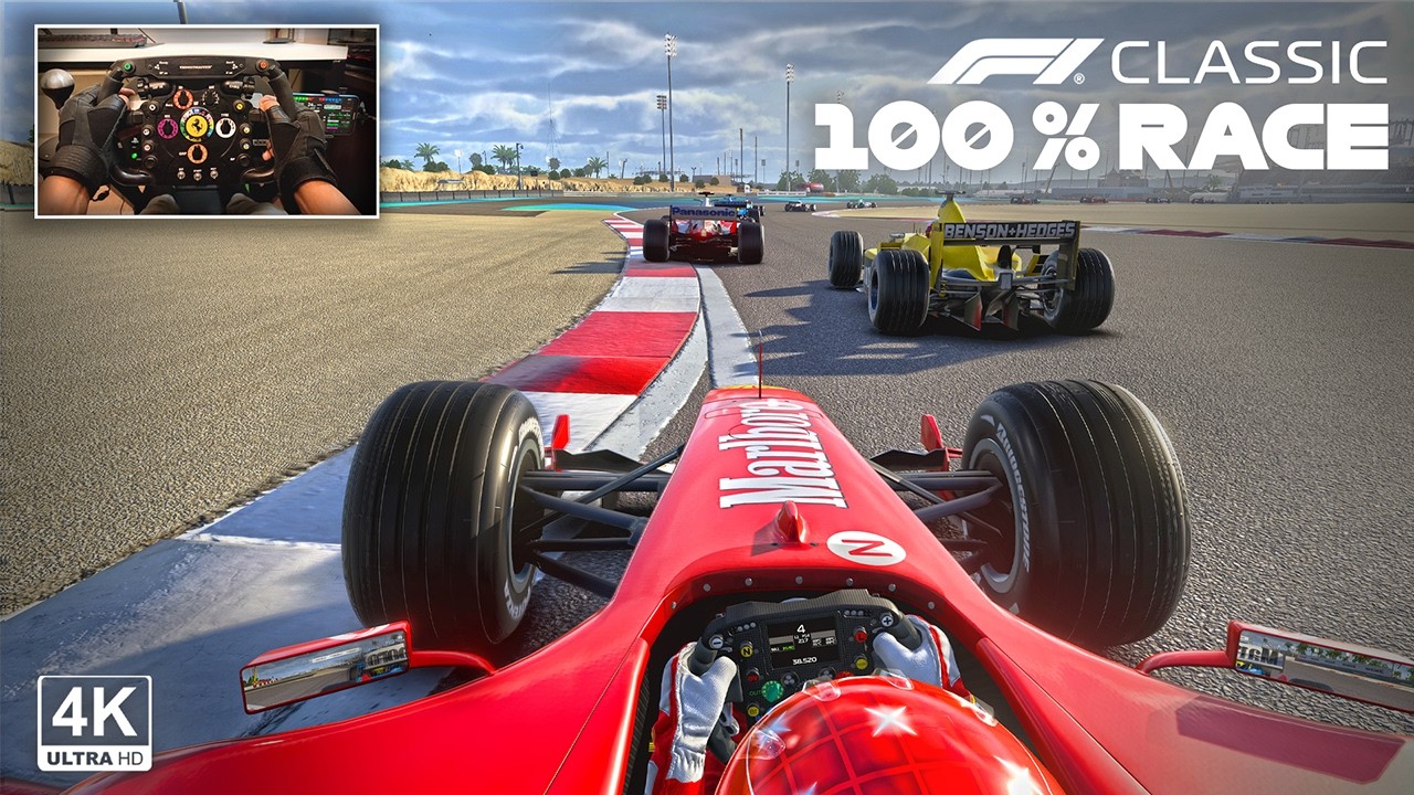 First Bahrain GP in F1 - Michael Schumacher's Ferrari F2004 V10 | 100% Race F1 Classic gameplay