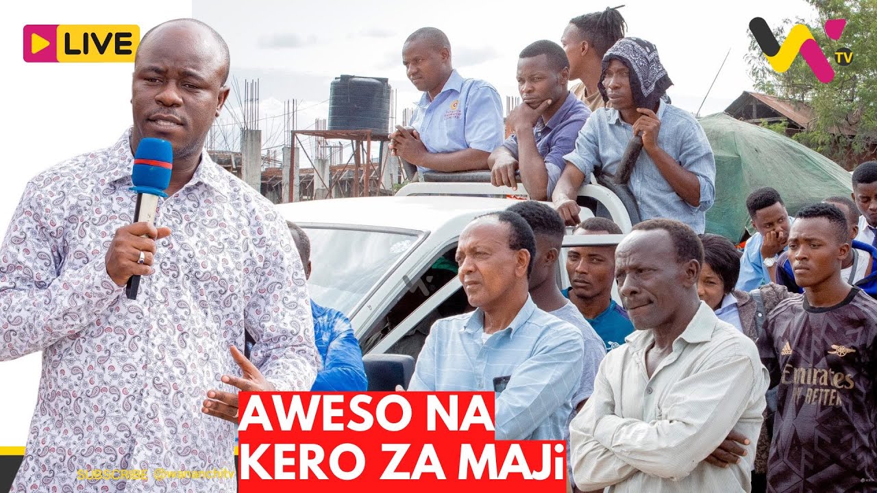 WAZIRI AWESO AUWASHA MOTO DAWASA ASIKILIZA KERO ZA Maji KWA WANANCHI MAKONGO
