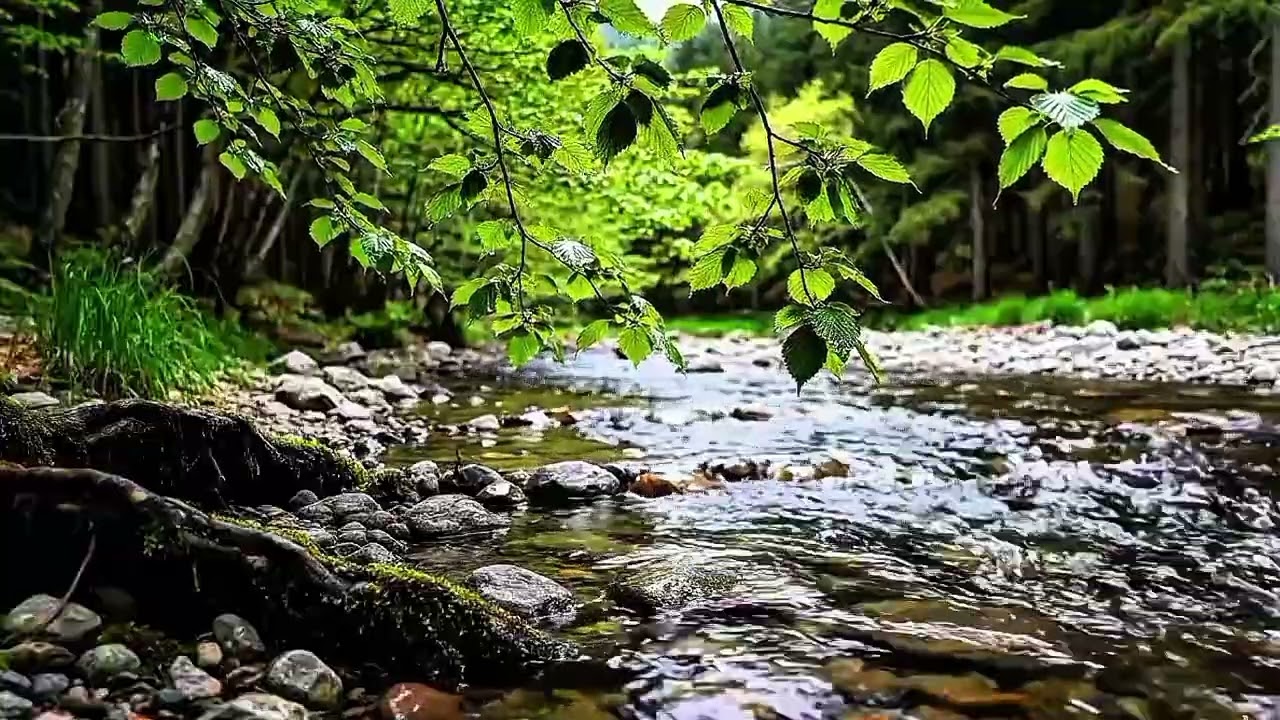 Calming Forest Water Ambience 🌿 | Peaceful Stream Sounds for Focus, Study & Relaxation