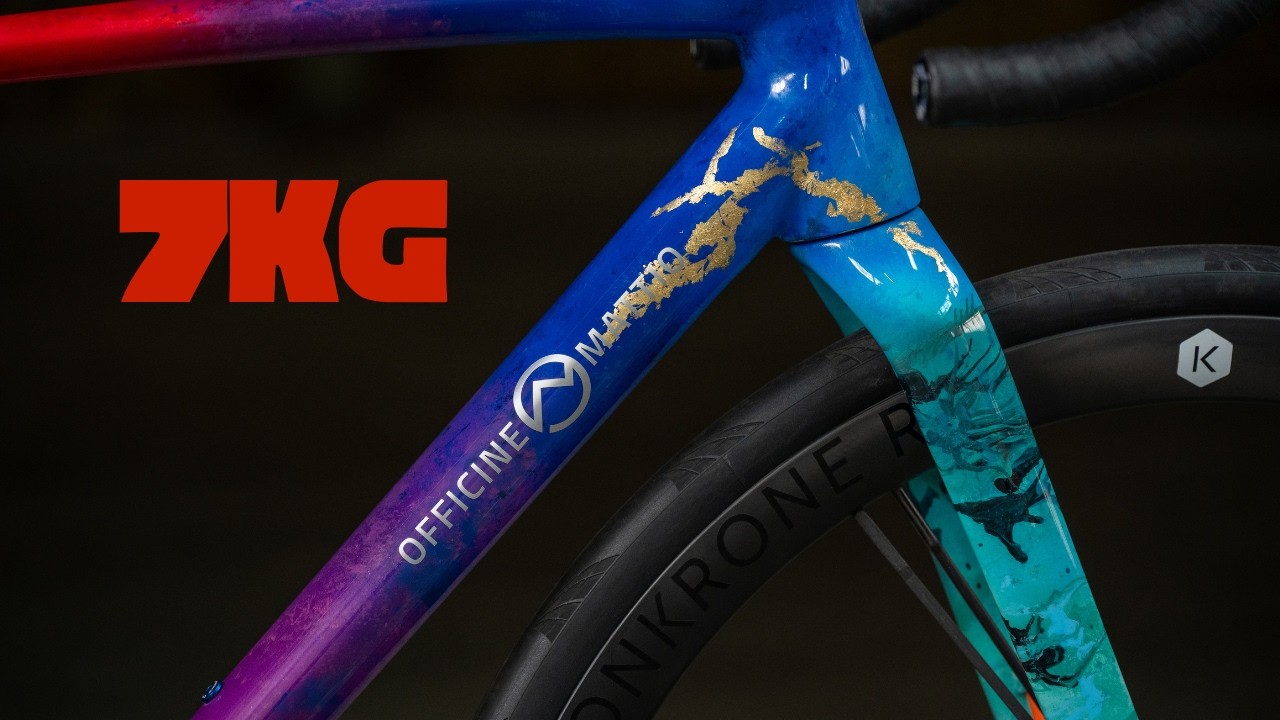 Custom Painted Rainbow + Gold Leaf Italian Super Bike