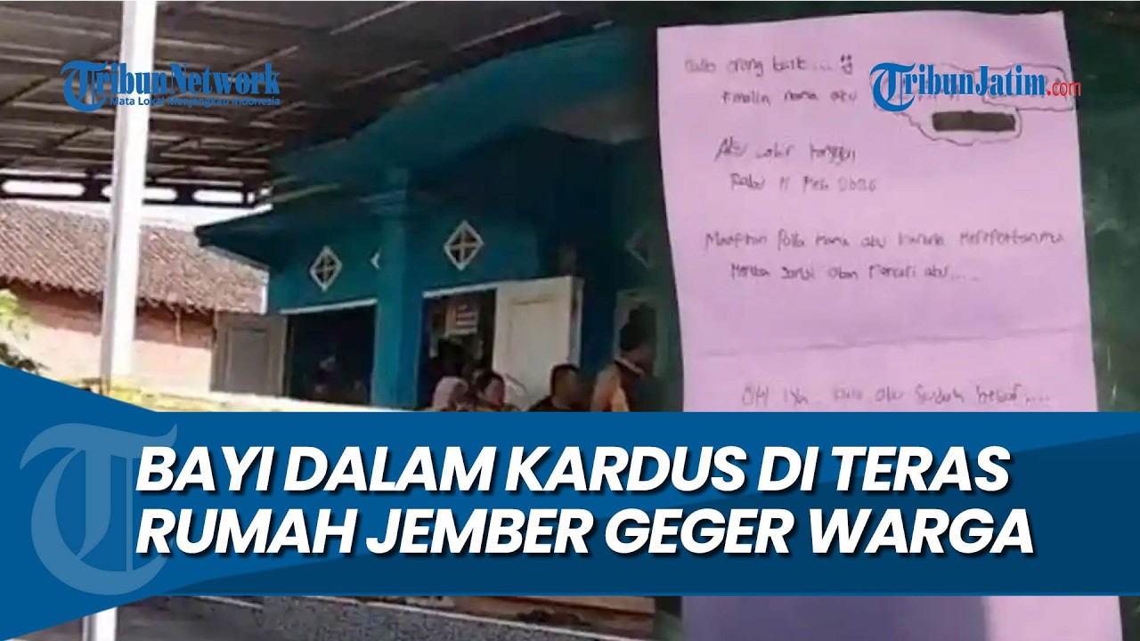 BAYI DALAM KARDUS, di Teras Rumah Jember Gegerkan Warga