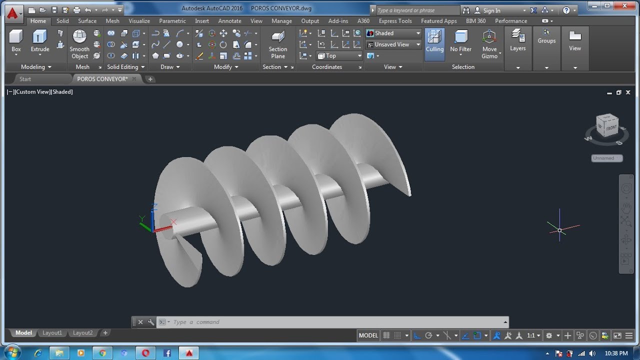 TUTORIAL GAMBAR SREW CONVEYOR 3 DIMENSI