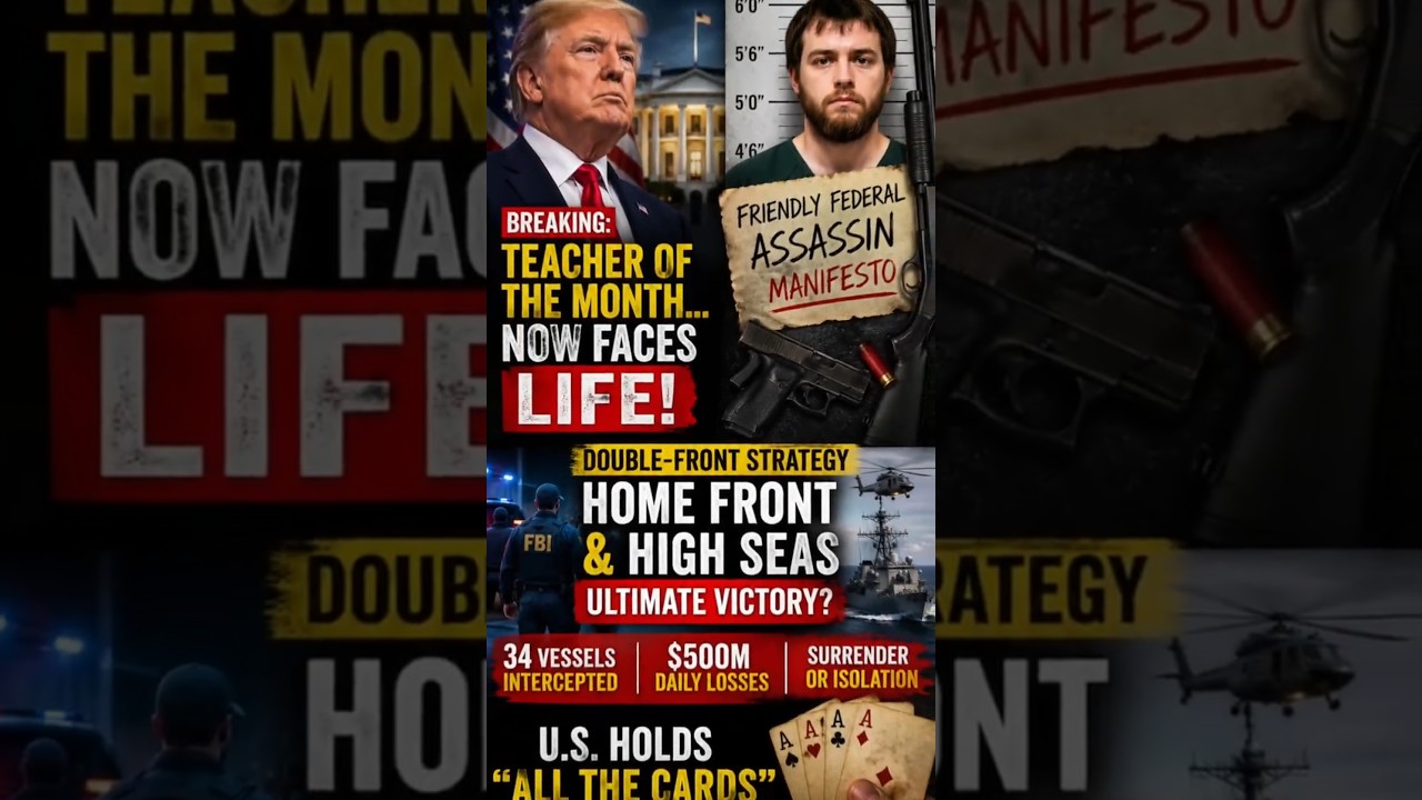 🚨 ATTEMPTED ASSASSINATION: Suspect Charged as Naval Blockade Strangles Trade 🇺🇸 #GeoStratNews#trump