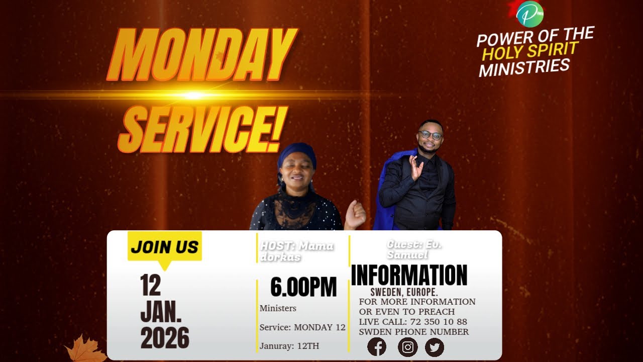 Monday Service! special DAY Mama Dorcas & Ev. Samuel SE-Power of the holy spirit