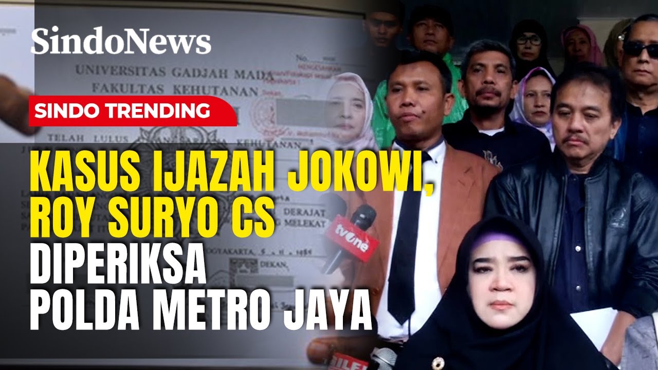 Kasus Ijazah Jokowi Memanas, Roy Suryo Cs Diperiksa Polda Metro Jaya | Sindo Trending | 22/01