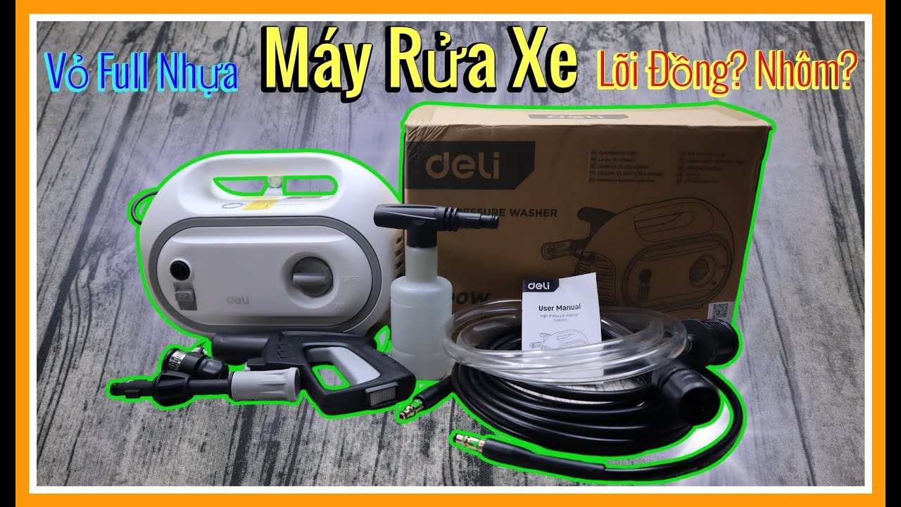 REVIEW Máy rửa xe DELI DL882201! Test sử dụng thực tế bung nội thất xem ruột đồng hay nhôm