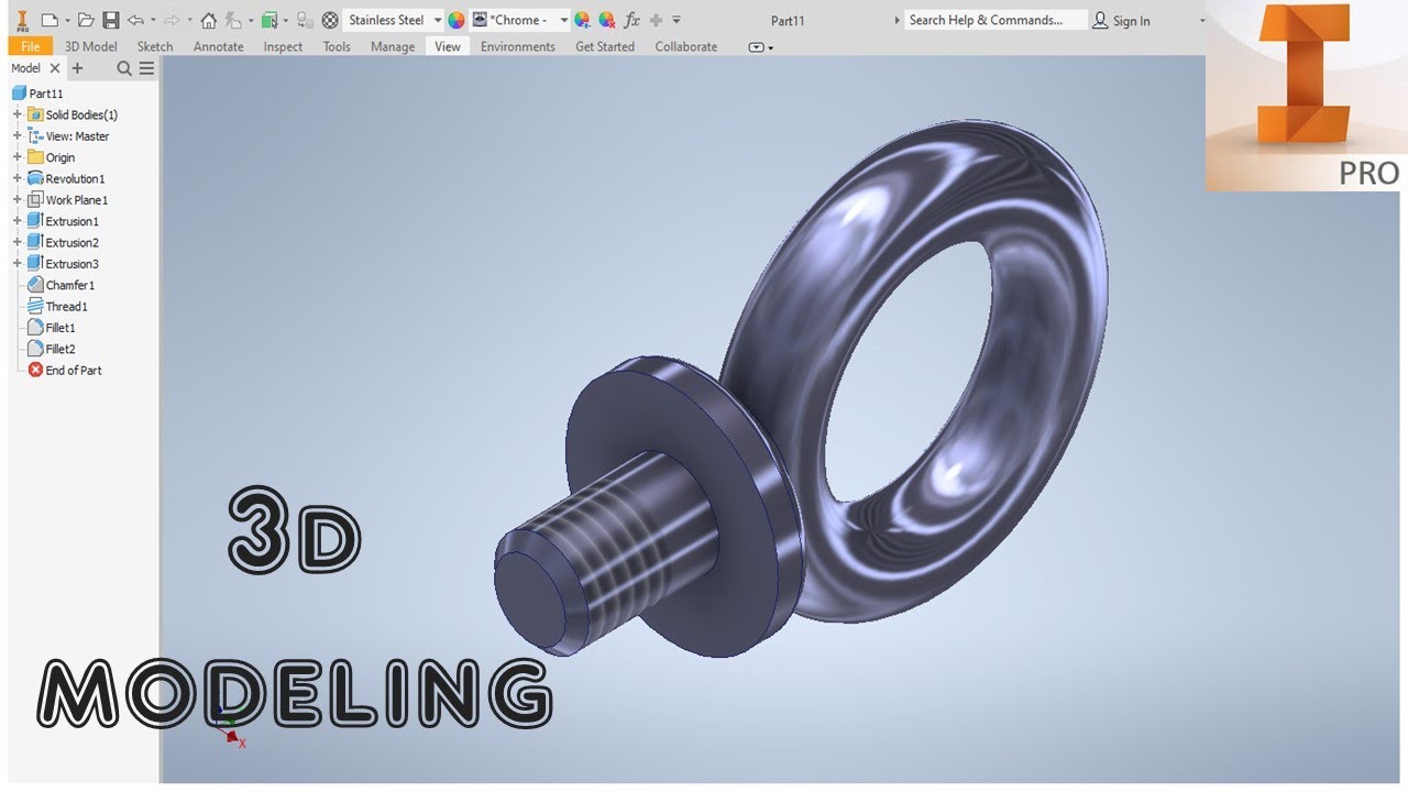 Lift Ring Autodesk Inventor Tutorial Gary Ramirez