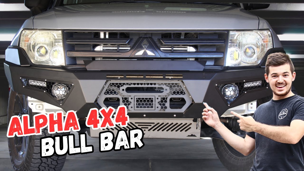Installing the Alpha 4x4 Predator Bull bar on the Pajero!