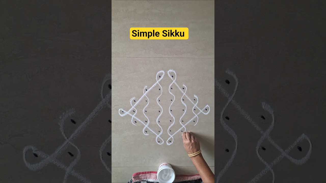 7 pulliyil simple sikku #kolam #sikkukolam #pullikolam #rangoli #tutorial #reels #viral #shorts #art