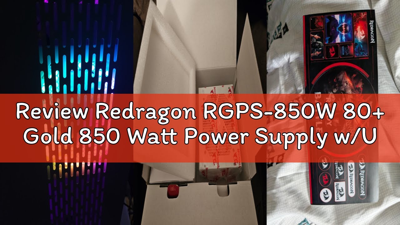 Review Redragon RGPS-850W 80+ Gold 850 Watt Power Supply w/Upgraded ATX 3.1 & PCIe 5.1 Fully Modular