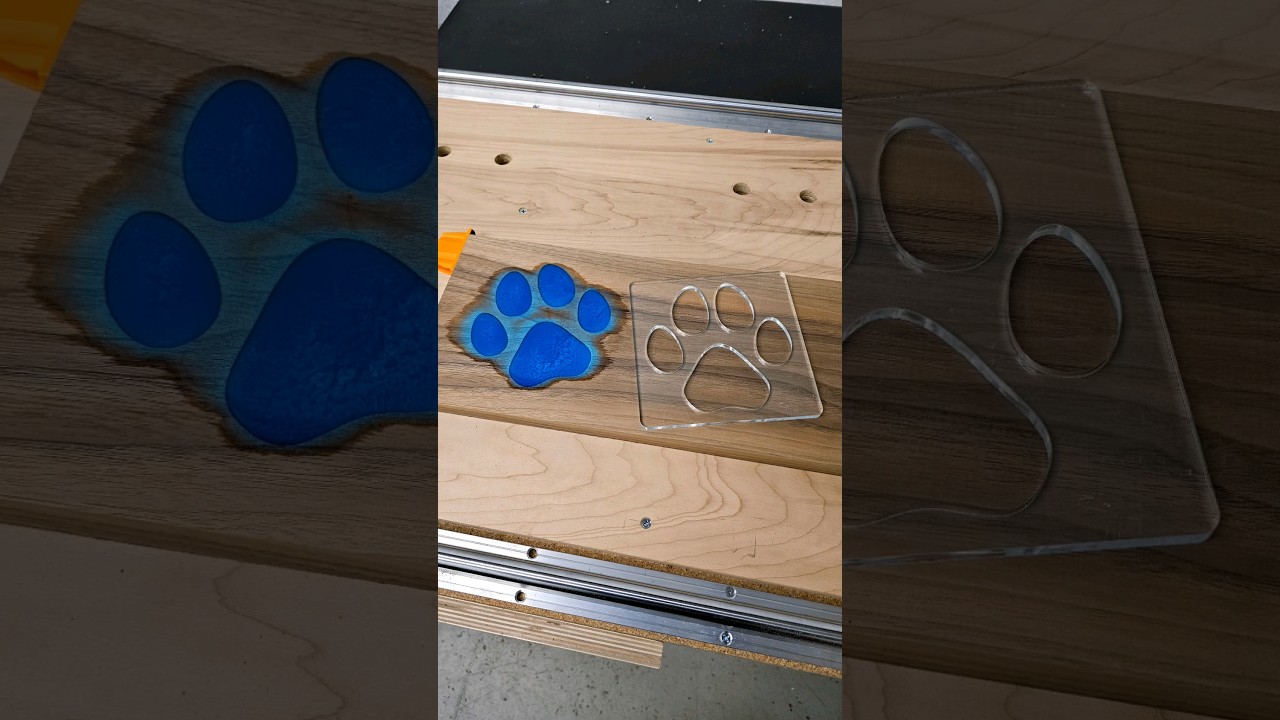 Resin Inlay using a crazy looking bit and acrylic template #woodworkingtools #inlay