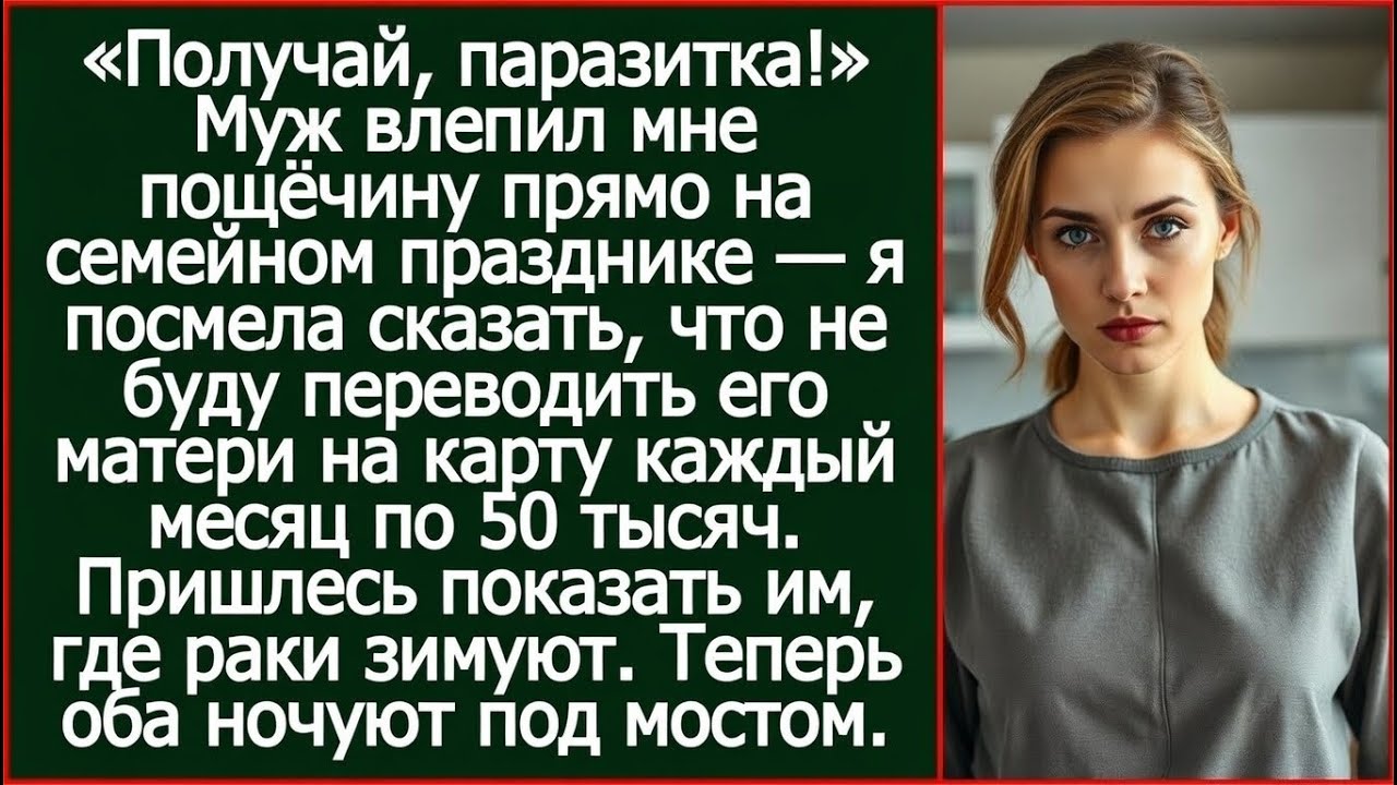 Муж влепил мне пощечину, когда я сказала, что не буду переводить его матери каждый месяц по 50 тысяч