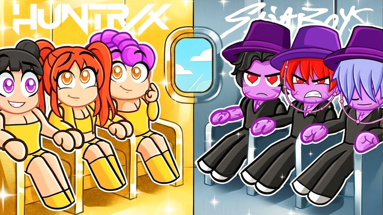 GOLDEN HUNTRIX VS BLACK SAJA BOYS?! (Kpop Demon Hunters)