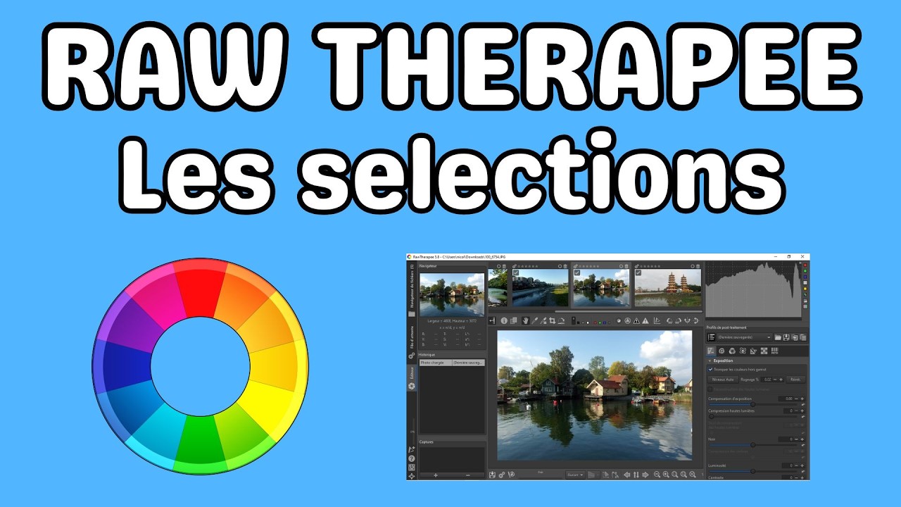 Raw Therapee maitriser les selections pour ajouter des filtres