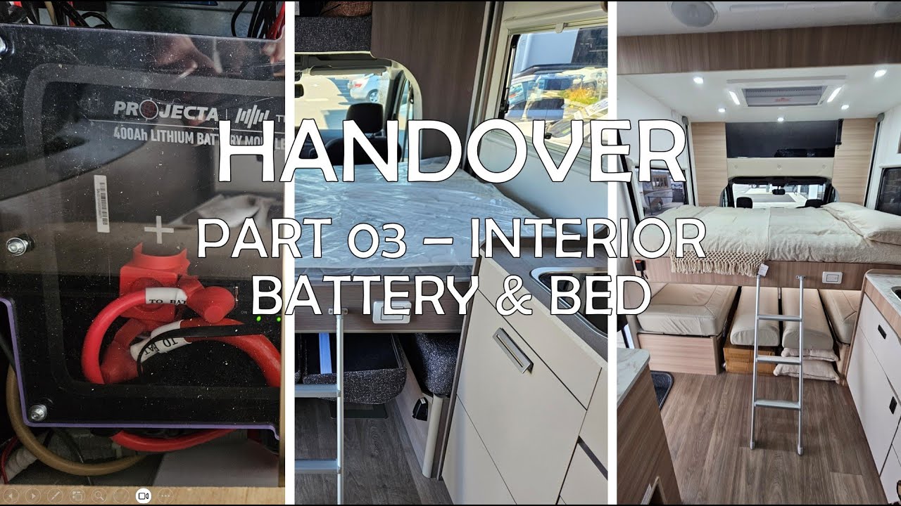 2025-09-29 (Mon) Jayco 20-5 Handover (Part 03) Interior - Battery System and Bed Operation