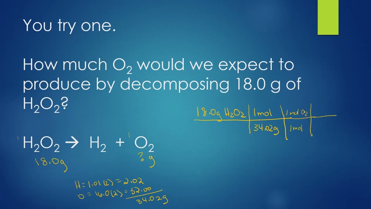 Percent Yield and Limiting Reagents