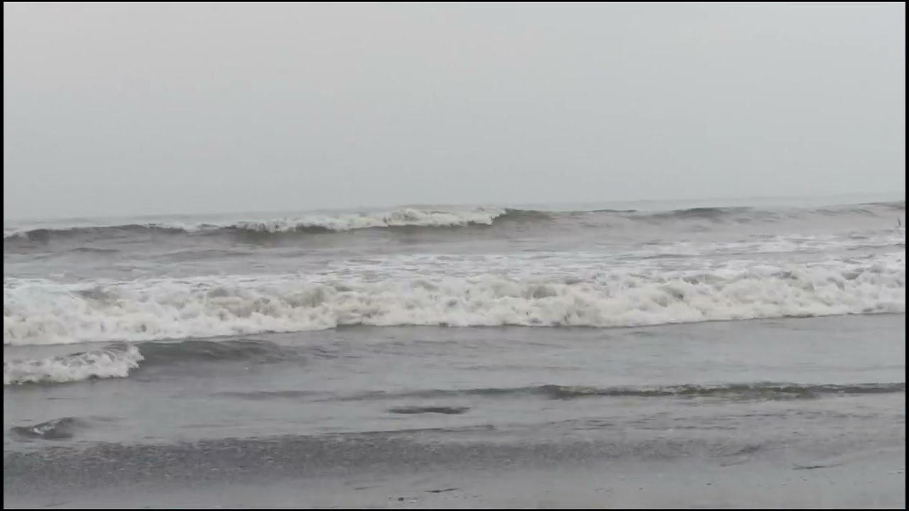 The morning waves are foggy