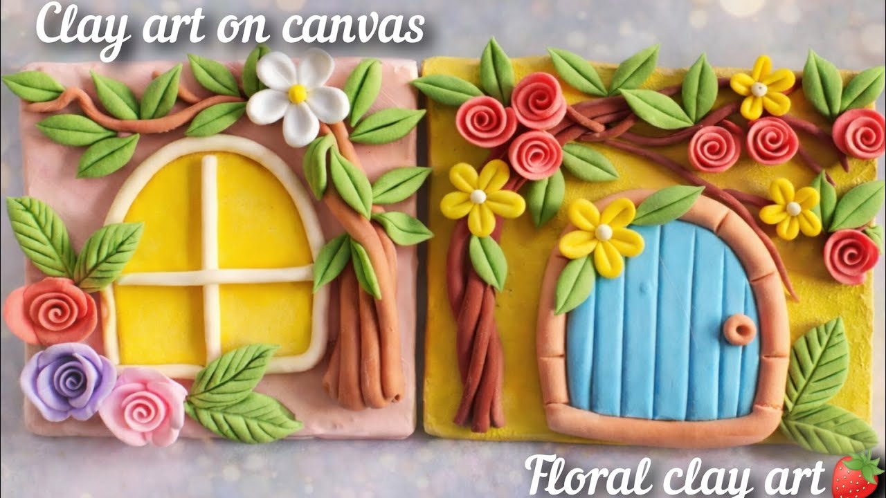 Mini Clay Art Series 🎨 | Soft & Satisfying || door 🚪 window 🪟 mushroom 🍄 house 🏡