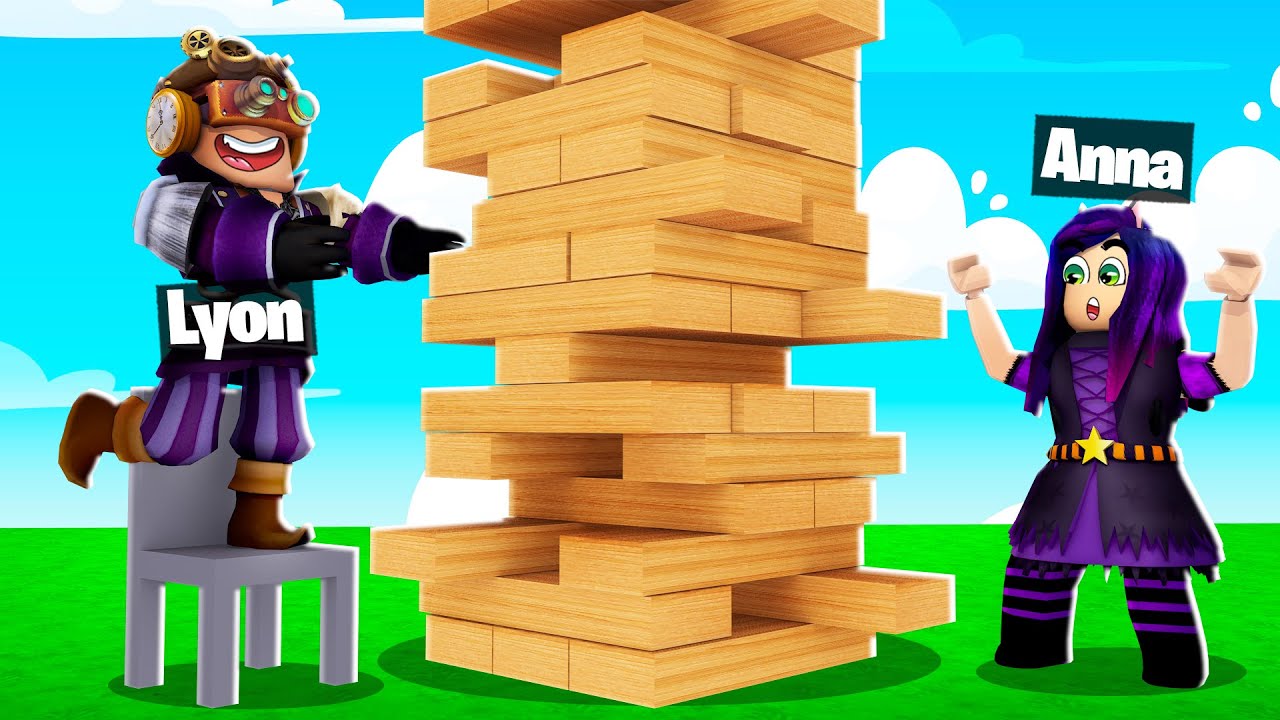 SFIDO I MIEI AMICI A JENGA GIGANTE!! SIMULATORE DI TORRE CHE CROLLA IN ROBLOX